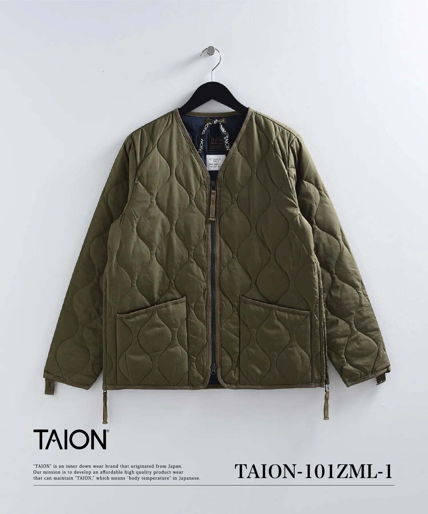 URBANOO 日本代購 TAION  軍事拉鍊羽絨外套｜800FP Down Jacket／圖 3