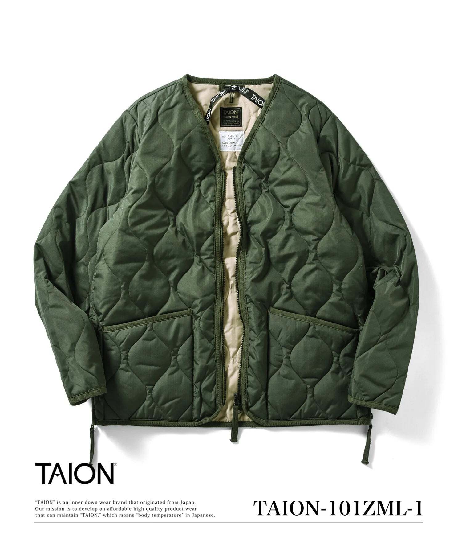 URBANOO 日本代購 TAION 軍事拉鍊羽絨外套|800FP Down Jacket