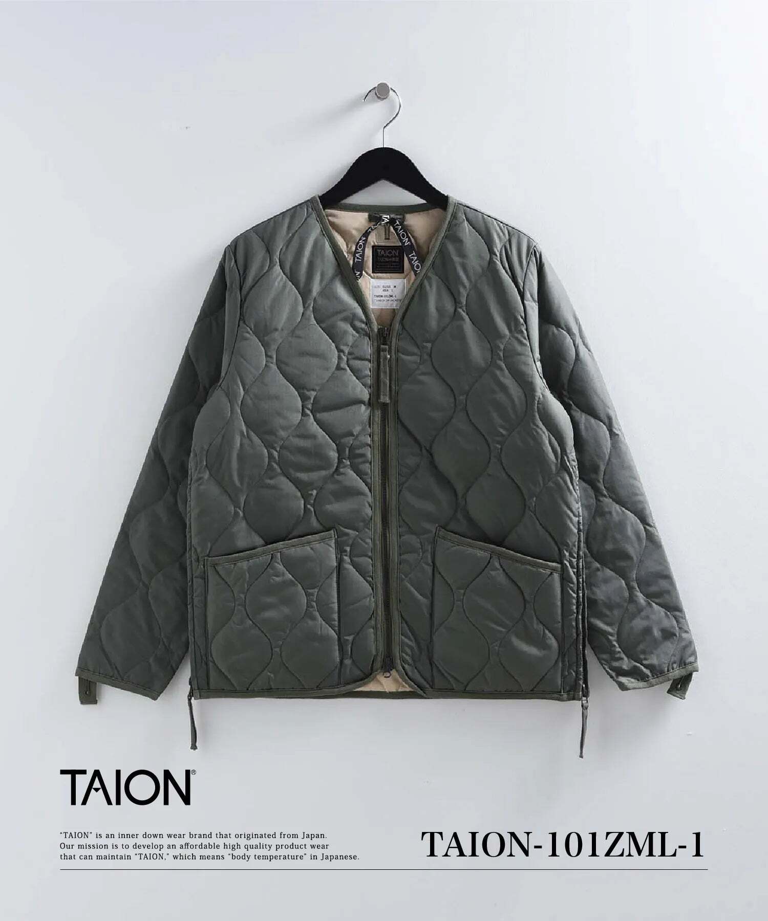URBANOO 日本代購 TAION  軍事拉鍊羽絨外套｜800FP Down Jacket／圖 4