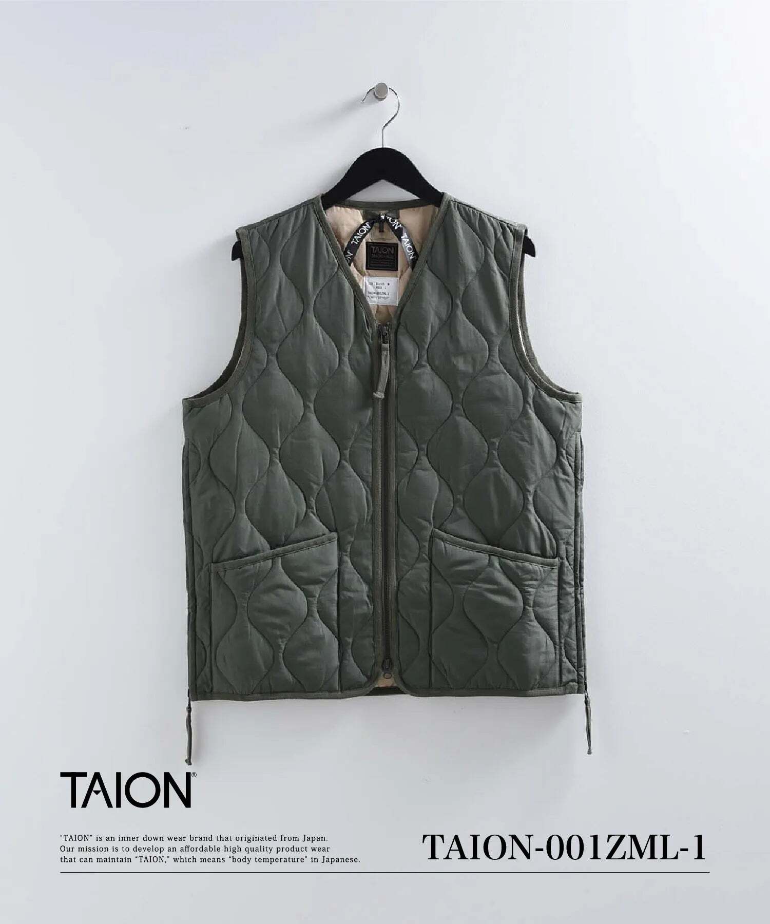 URBANOO 日本代購 TAION  軍事羽絨背心｜800FP 戶外風格／圖 10