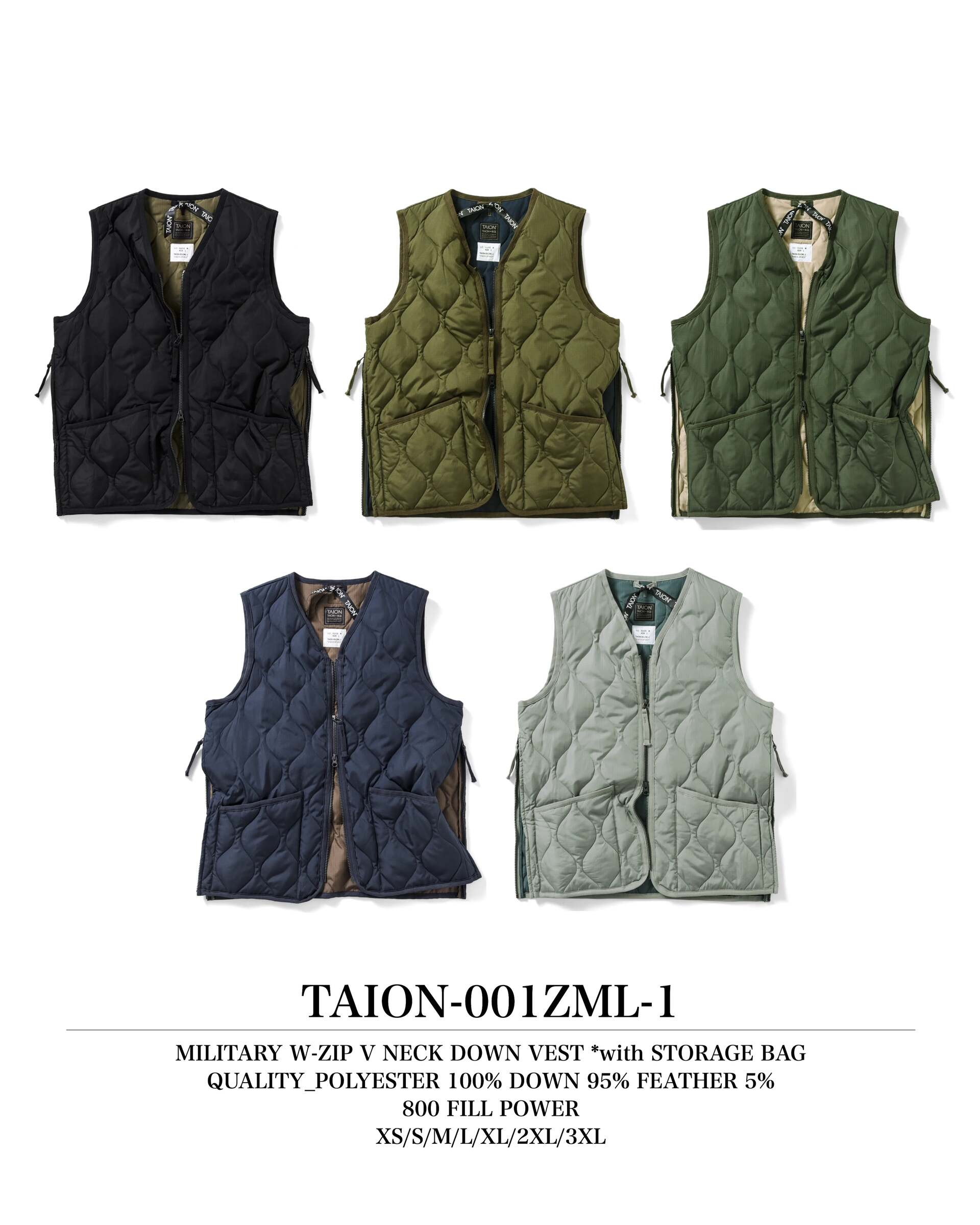 URBANOO 日本代購 TAION  軍事羽絨背心｜800FP 戶外風格／圖 12