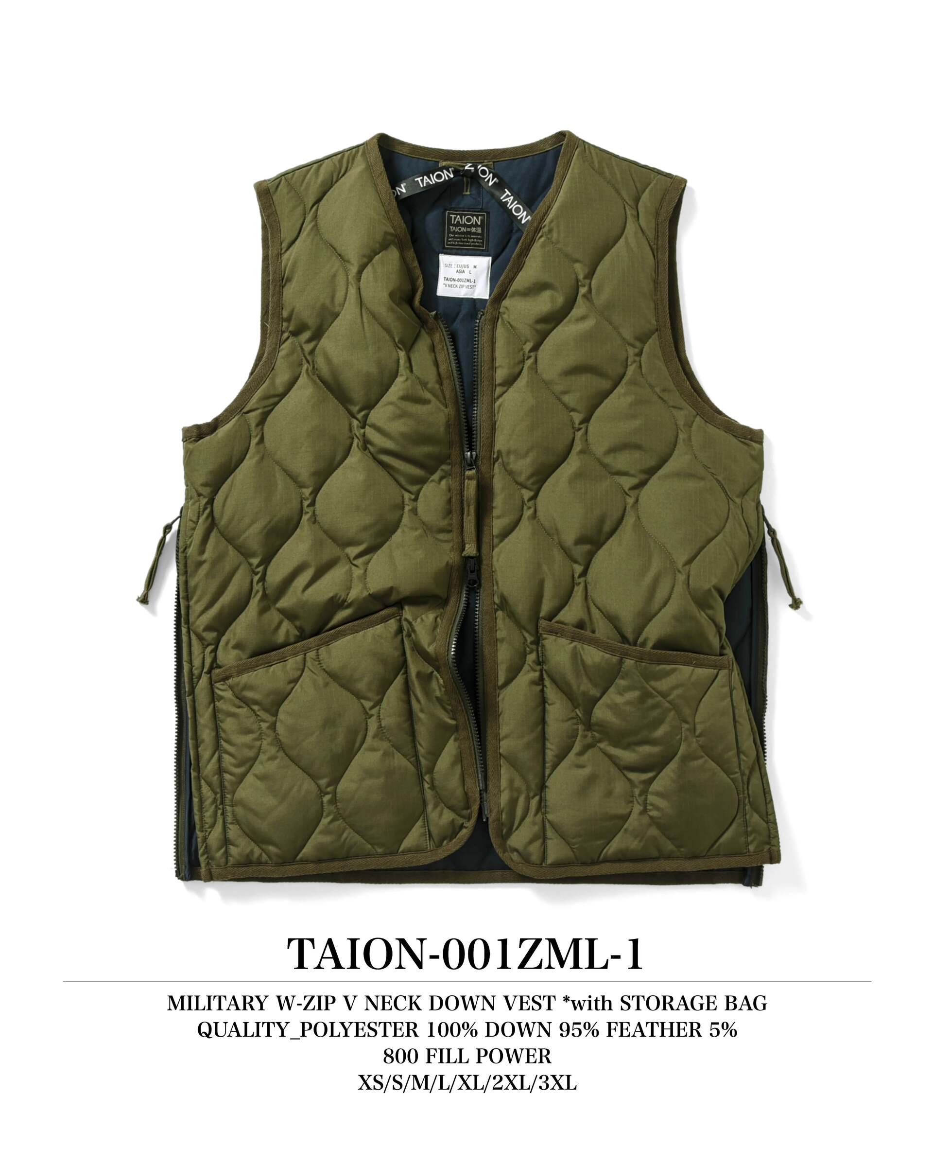 URBANOO 日本代購 TAION  軍事羽絨背心｜800FP 戶外風格／圖 8