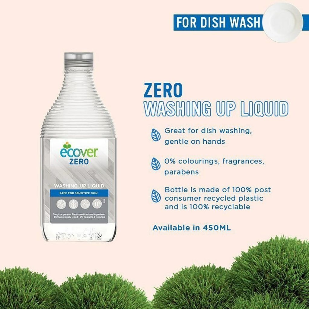 Ecover Zero Dish WashingUp Liquid 950ml Ecover Malaysia