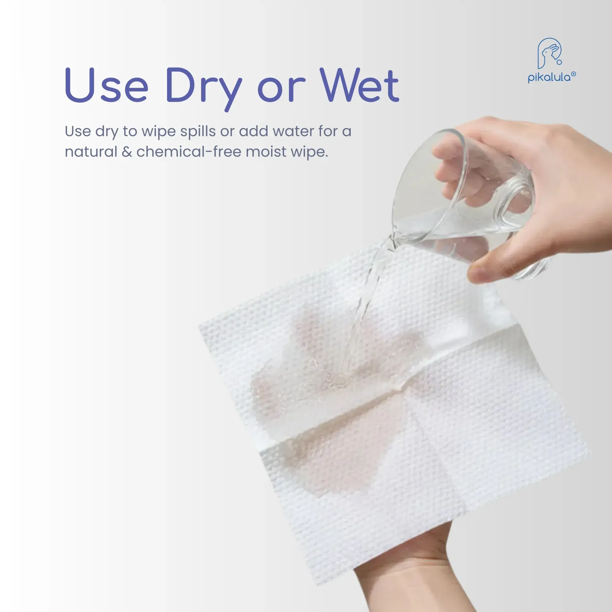 Pikalula Eco Towels Use Wet or Dry Baby Beauty Wipes