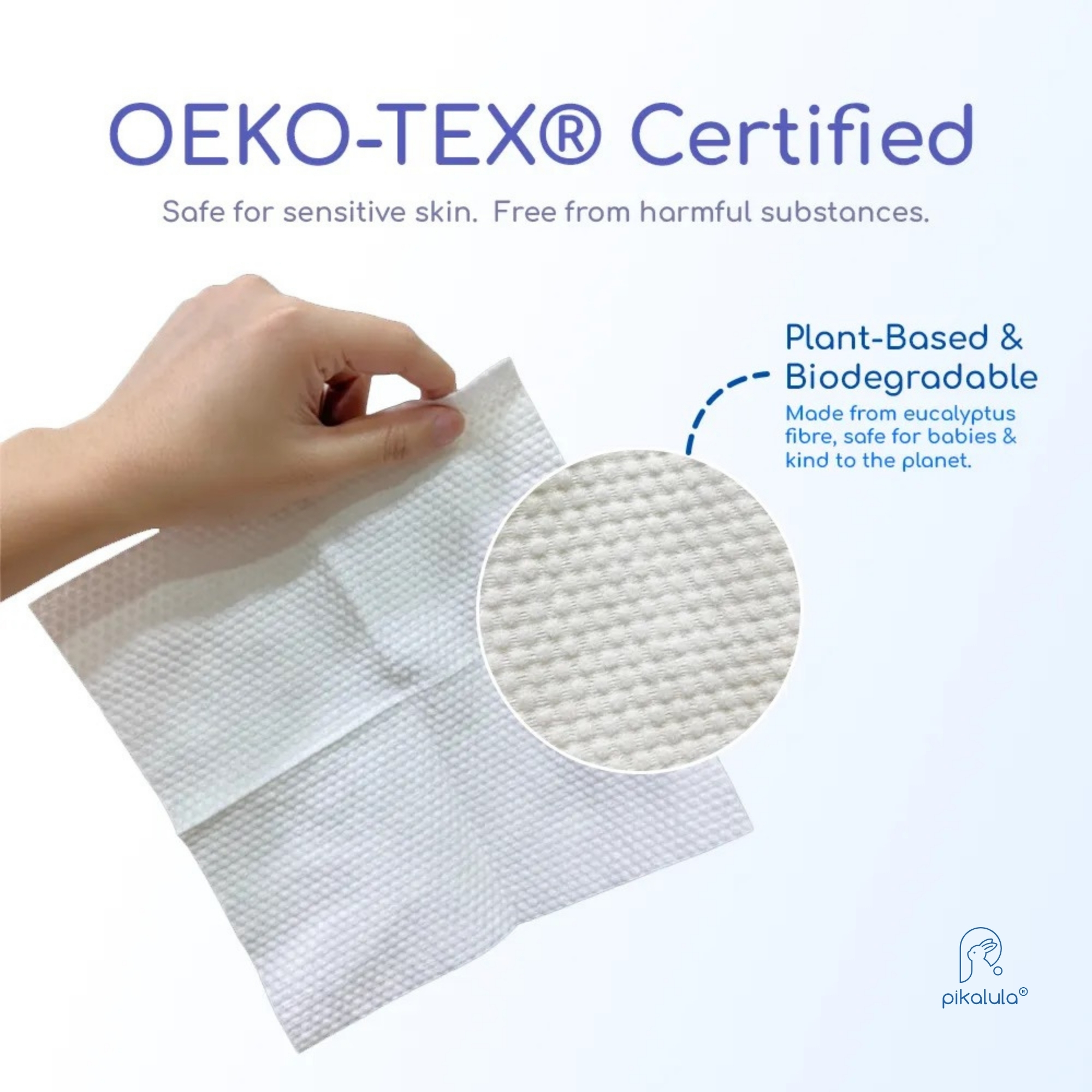 Pikalula Eco Towels Oeko Tex Certified Baby Beauty Wipes