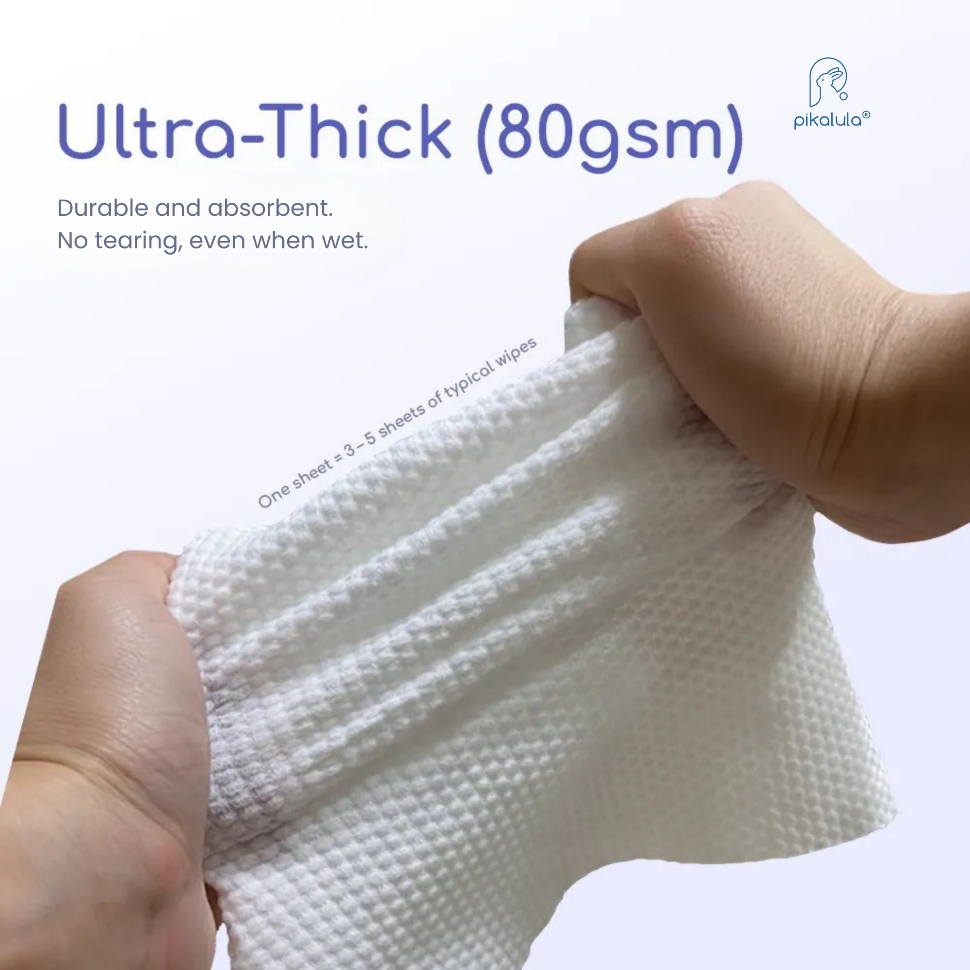 Pikalula Eco Towels Ultra Thick 80gsm Baby Beauty Wipes