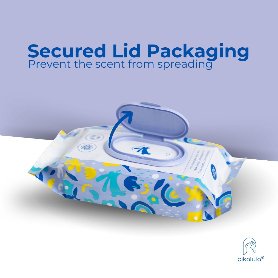 Pikalula Nappy Bags Secured Lid Packaging