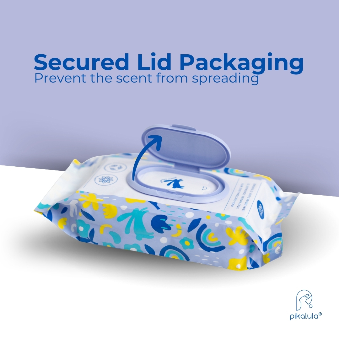 Pikalula Nappy Bags Secured Lid Packaging