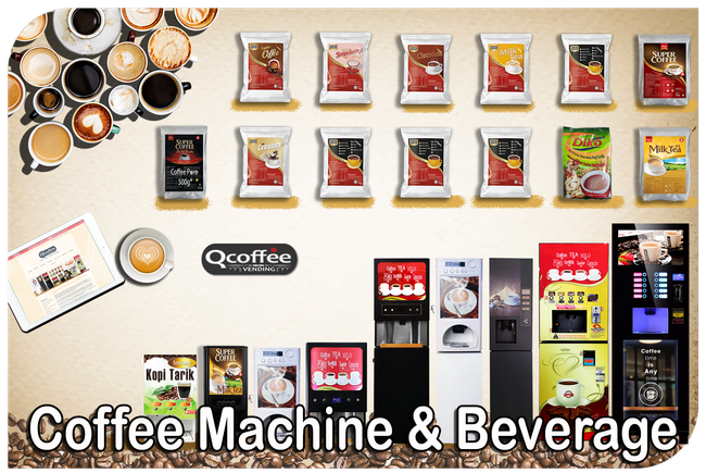 QCoffee Vending - Instant Coffee Machine Malaysia | Category - SIMPLE MACHINE + QUALITY DRINK INGREDIENT = SIMPLY PERFECT!