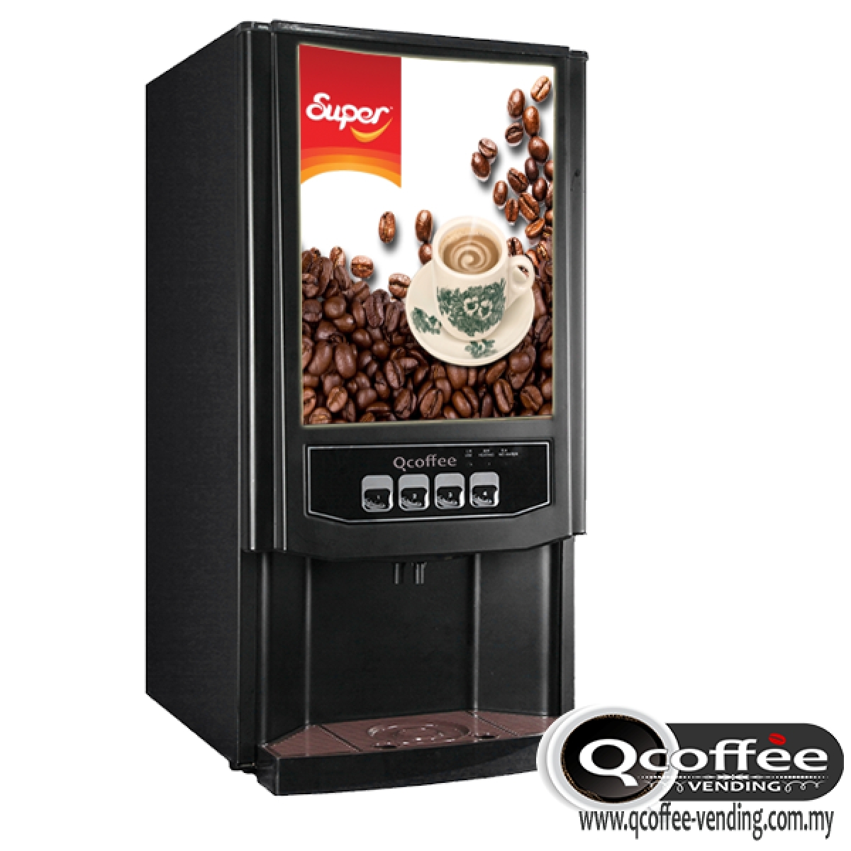 2 Flavors Instant Coffee Machine - QCoffee Vending ...