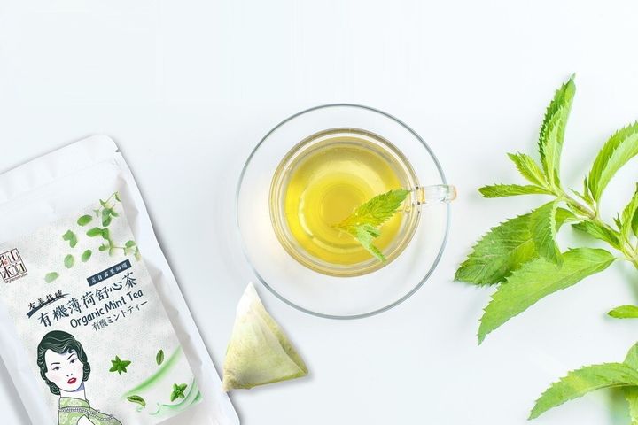 有機薄荷茶沖泡茶湯