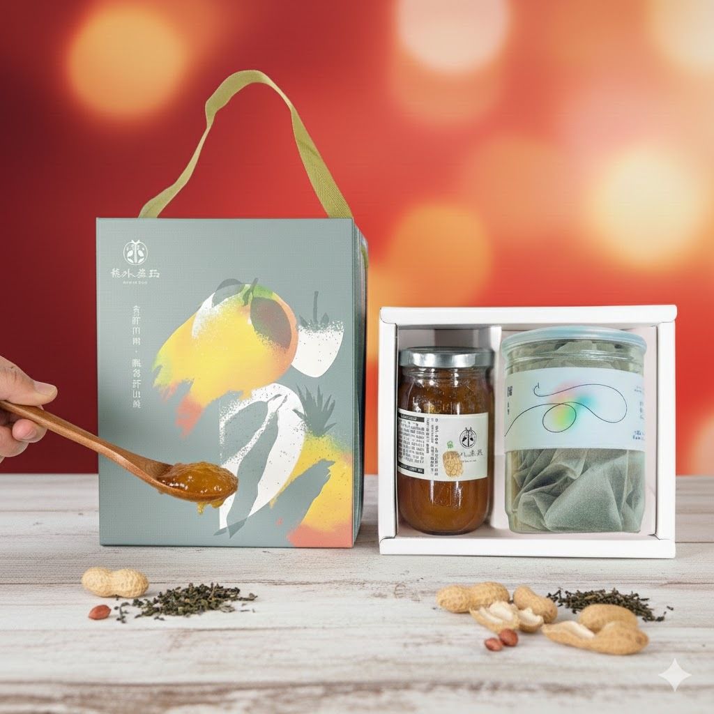 禮盒-果茶醬與花生皮茶