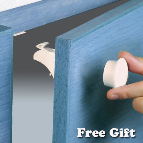 Kids Baby Invisible Magnetic Drawer Locks Free Lock Wonder Bb