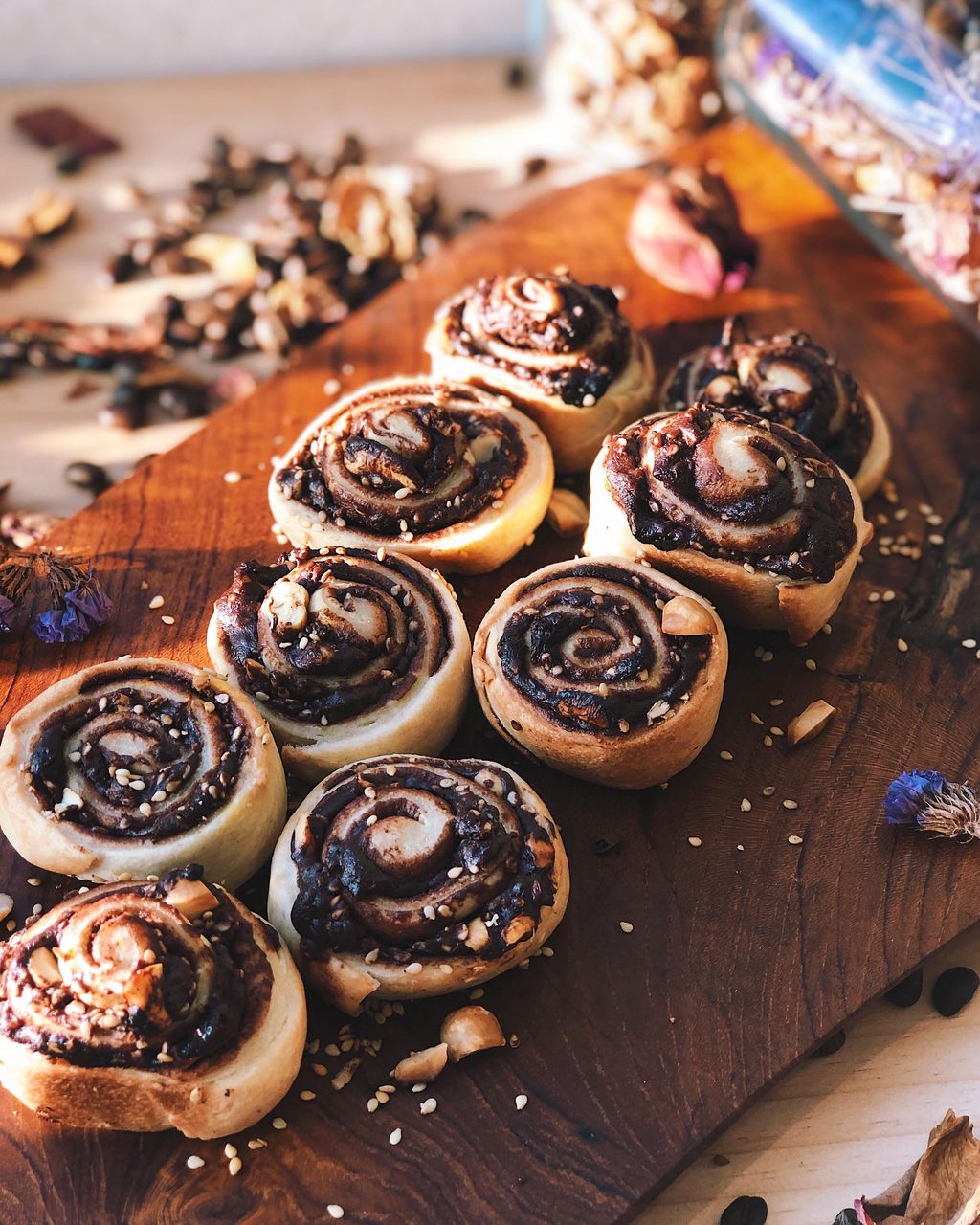 Chocolate Hazelnut Rolls with Coconut Sugar