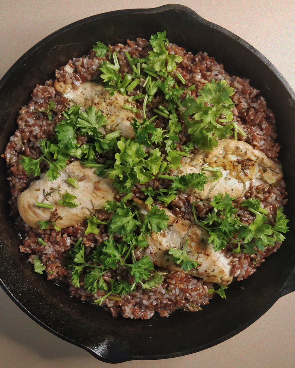 Sundari's Coconut Vinegar Chicken with Red Rice