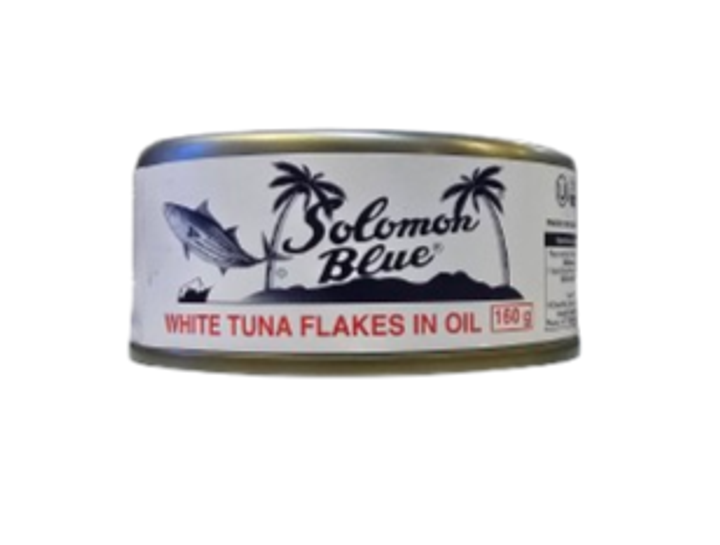 Solomon Blue White Tuna Flakes in Oil 160g W0M3B