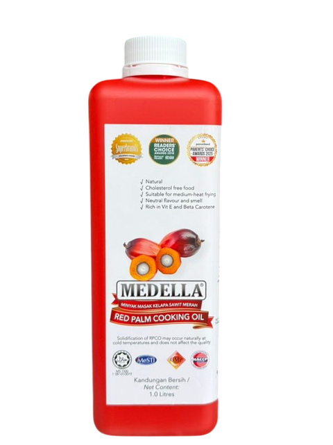 MEDELLA Red Palm Cooking Oil 1L (Front)