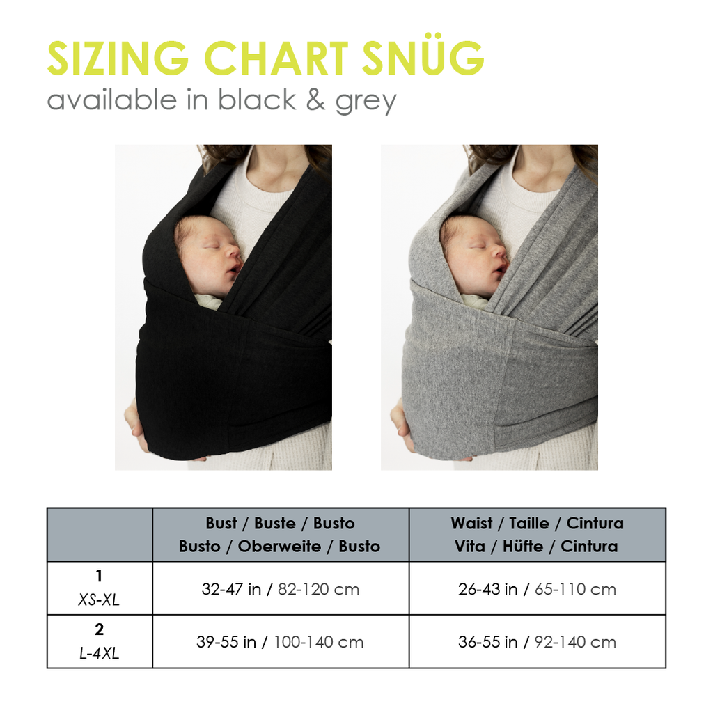snug size chart