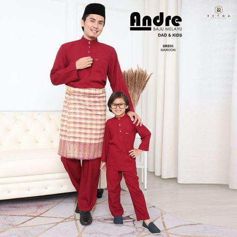 BAJU MELAYU ANDRE MAROON DRE05