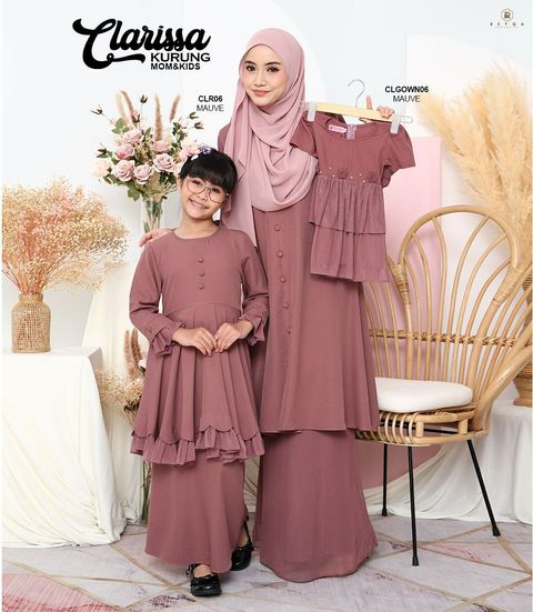 BAJU RAYA KURUNG SEDONDON CLARISSA MAUVE CLR06