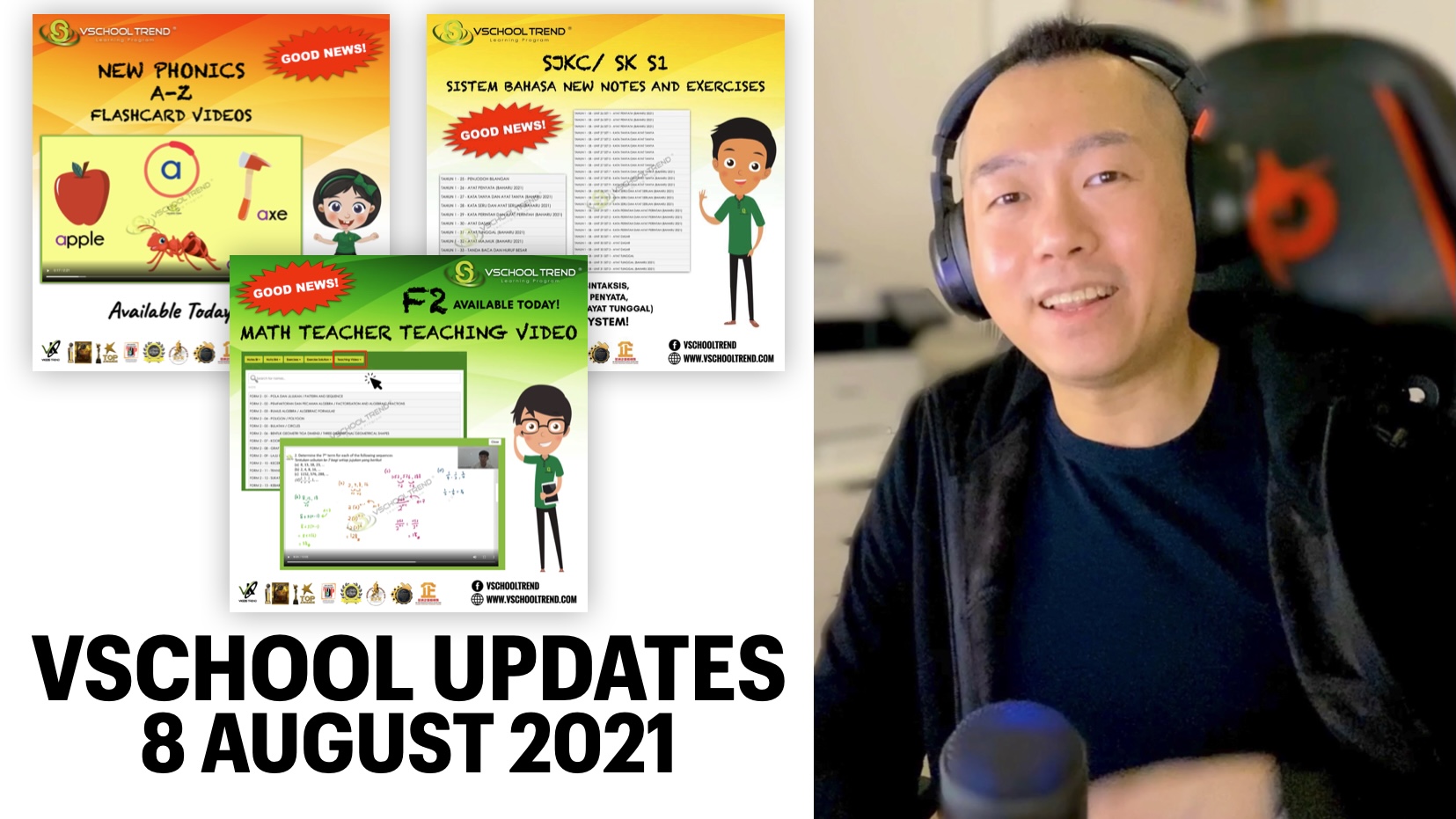 New Updates for Vschool Trend for Preschool, Standard 1 and Form 2