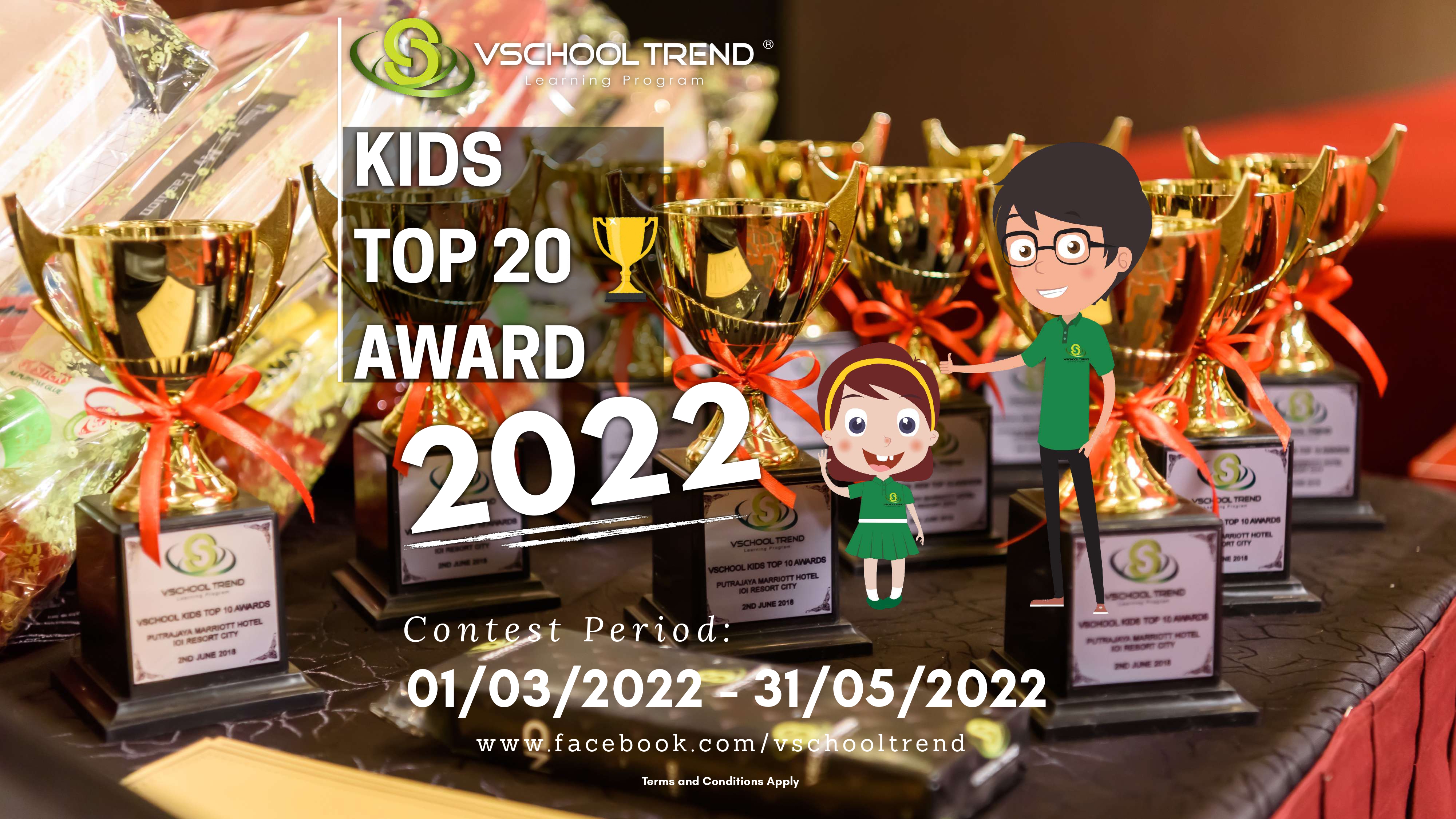 Take Part in VSchool Trend Kids Top 20 Award 2022 Competition (March-May 2022)