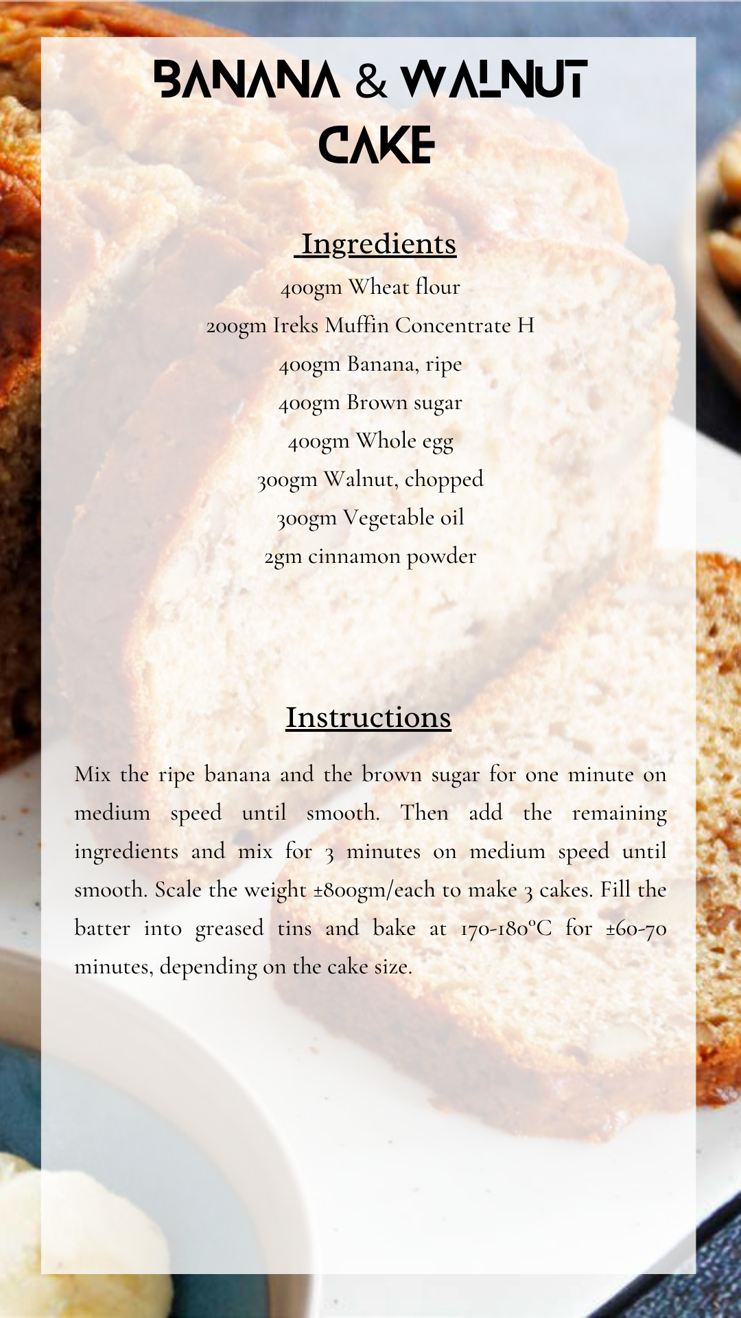 03. Banana & Walnut Cake