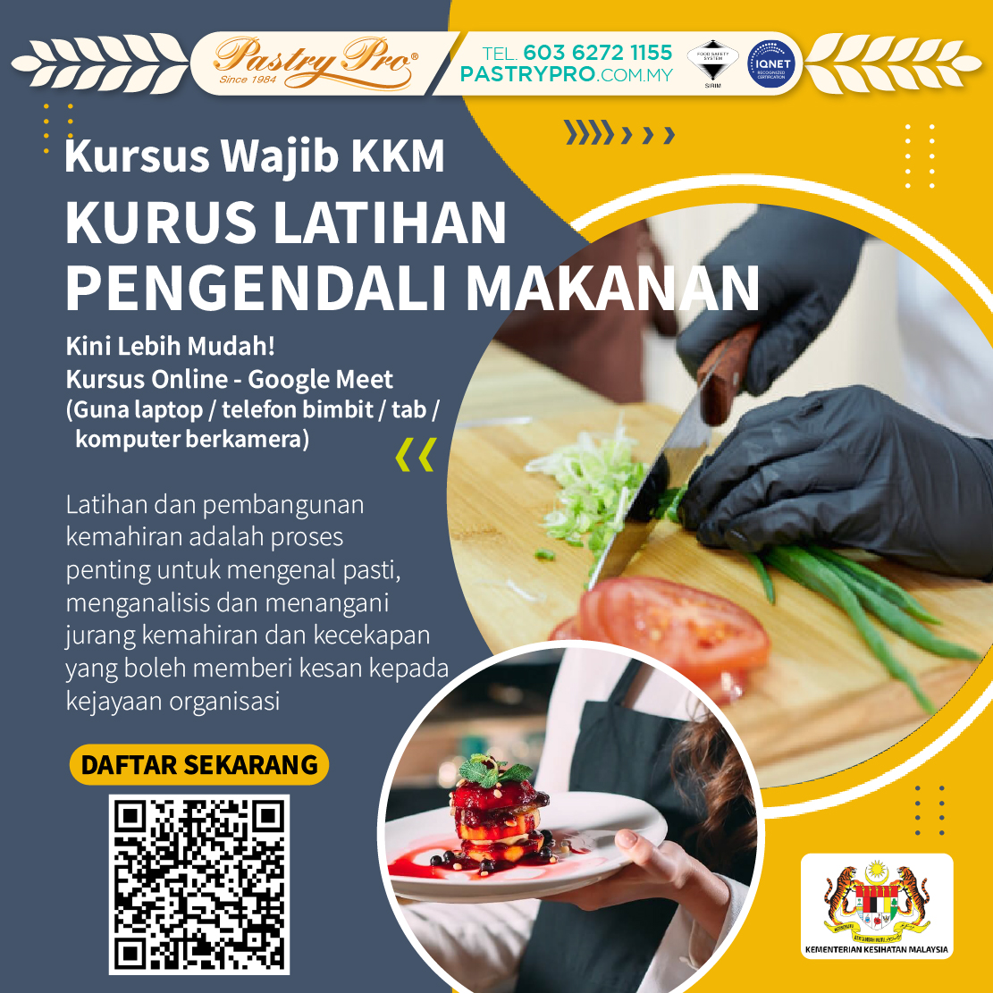 Kursus Latihan Pengendali Makanan - Online