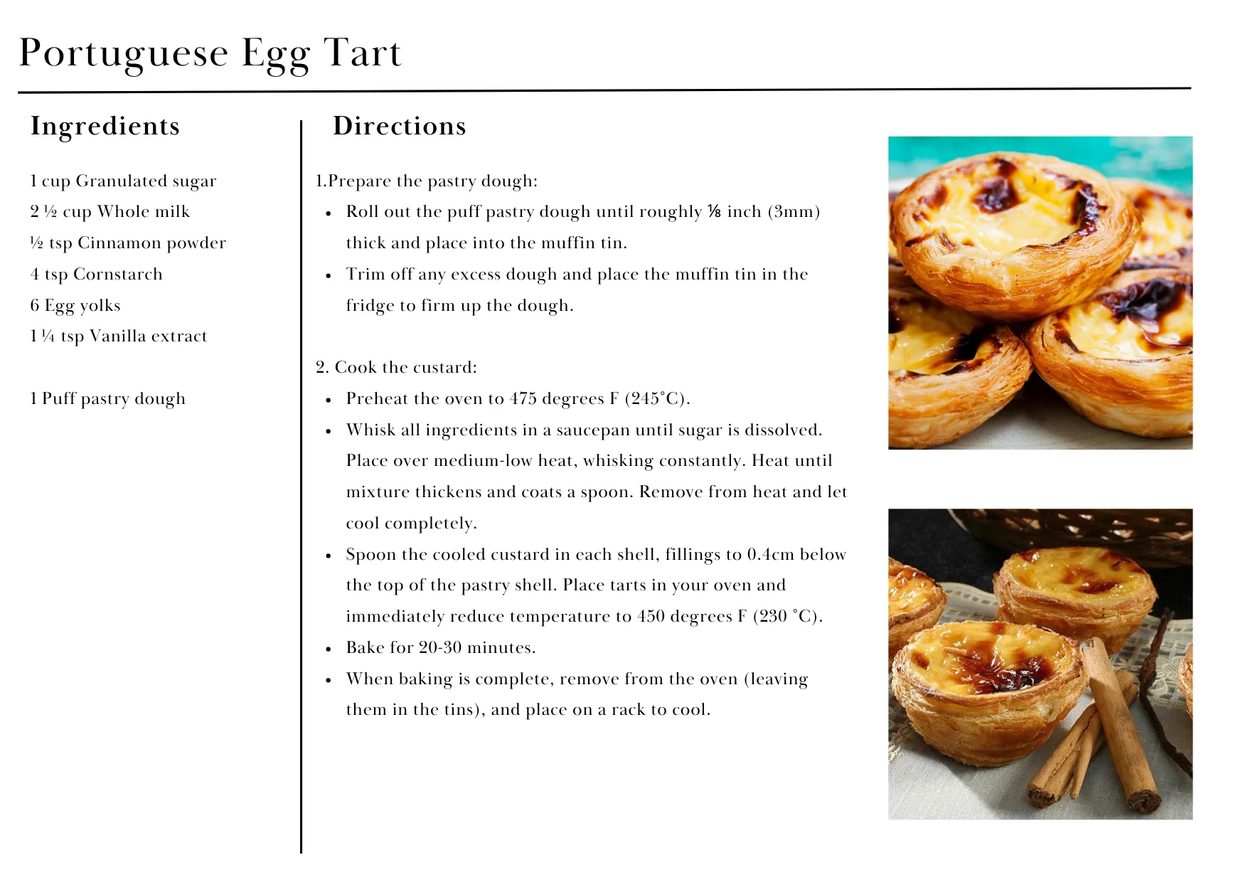 04. Portuguese Egg Tart