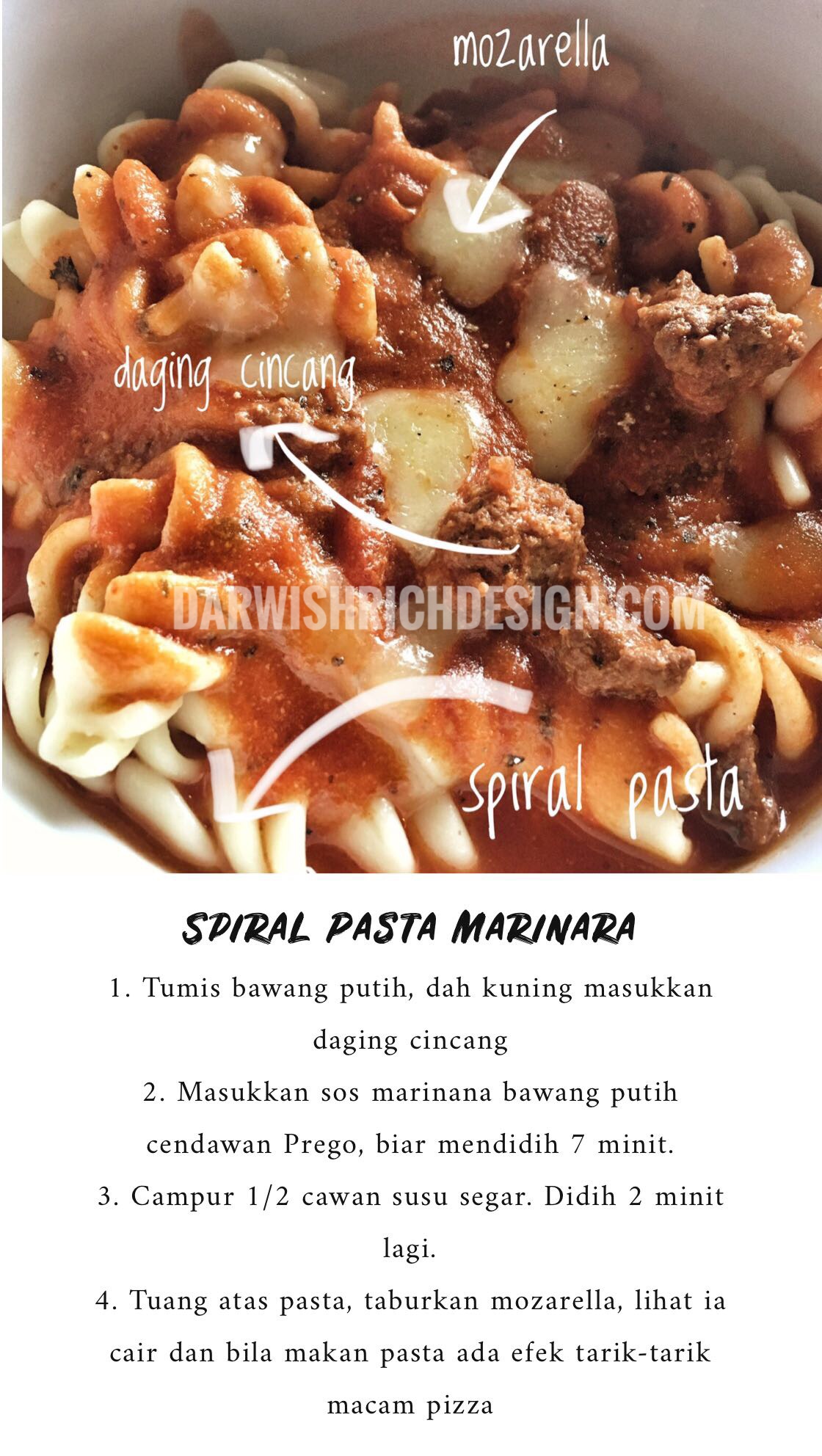 resepi pasta untuk anak 2 tahun ke atas