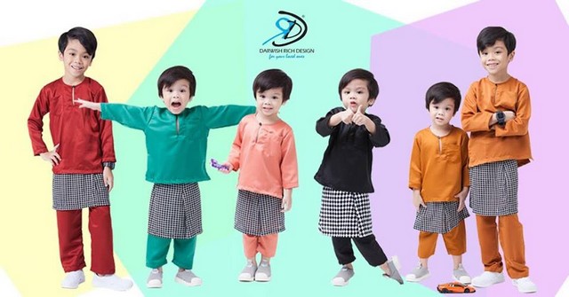 koleksi baju melayu kanak-kanak terkini