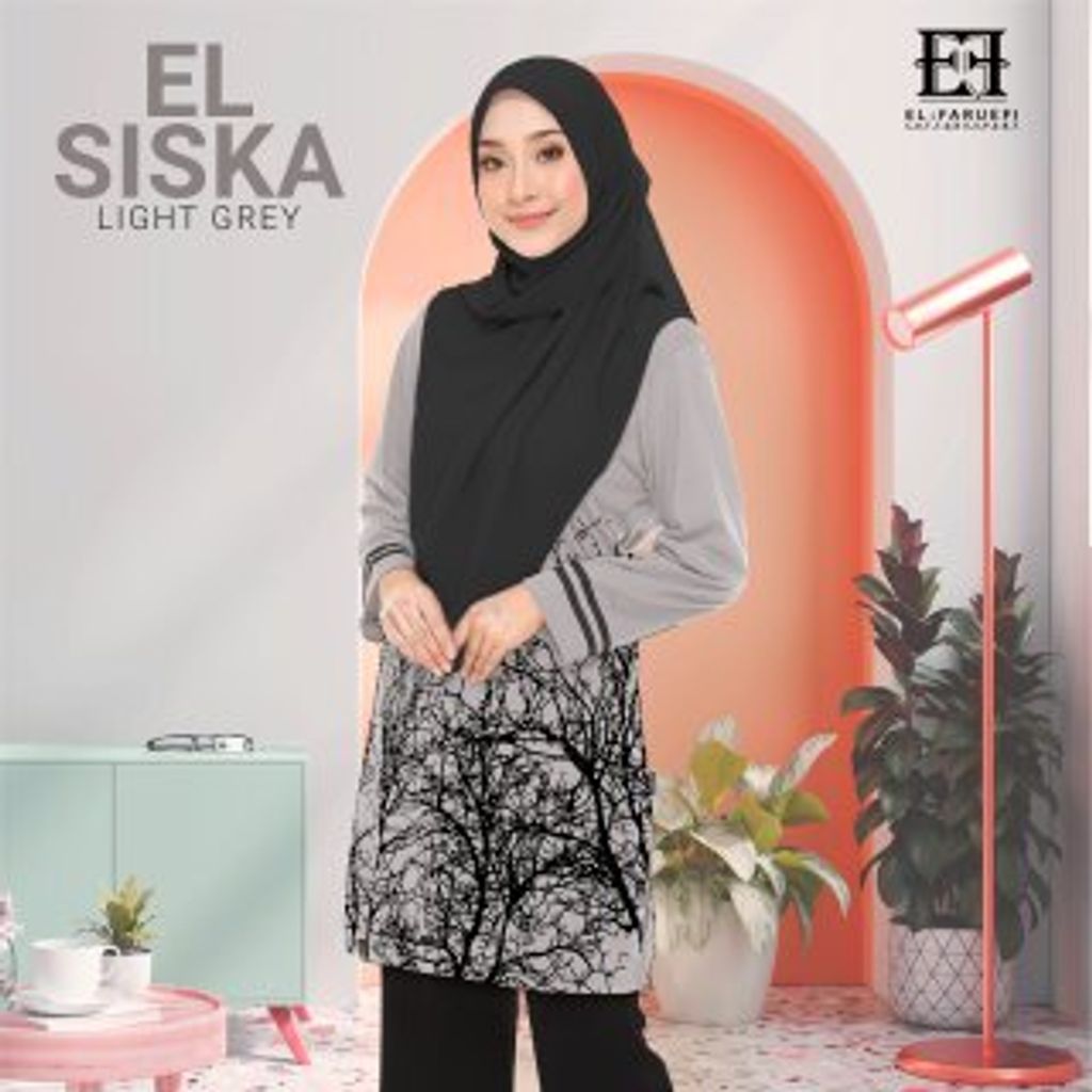 POSTER COTTON SISKA LIGHT GREY