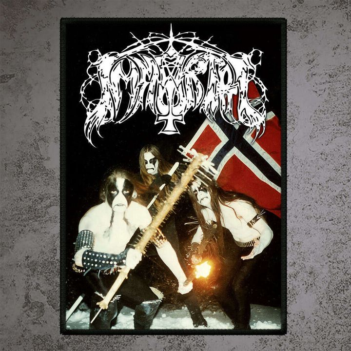 IMMORTAL Norway Flag. Woven Patch