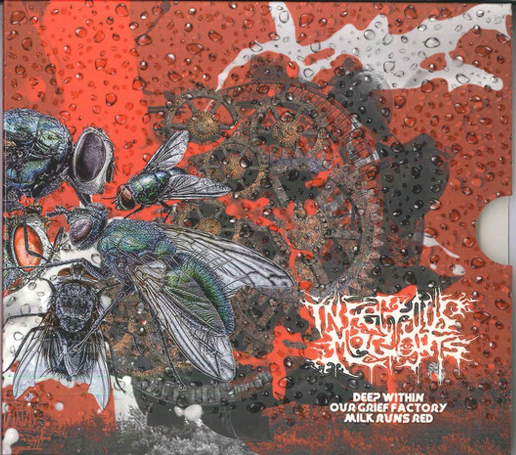 INFECTIOUS MAGGOTS Deep Within Our Grief Factory Milk Runs Red CD (autographed by band members)