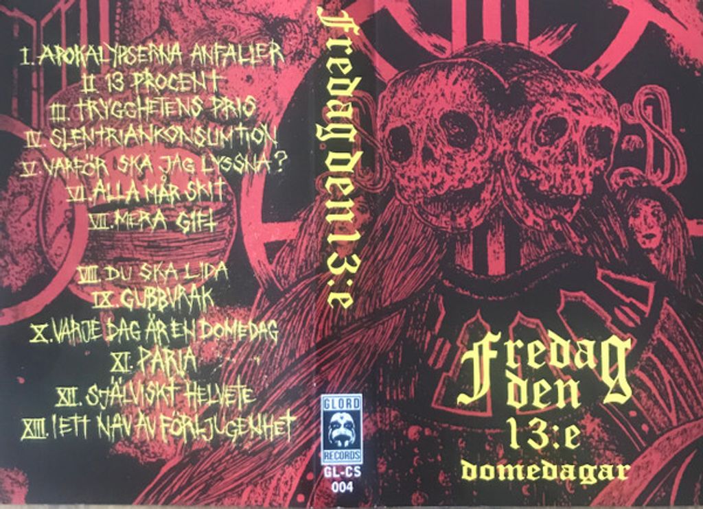 FREDAG DEN 13E Domedagar Cassette Tape