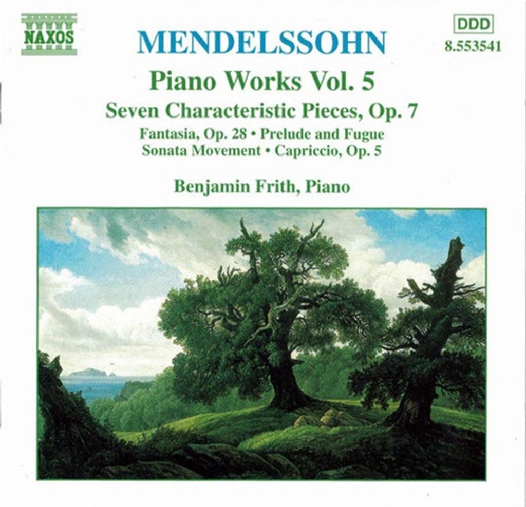 MENDELSSOHN, BENJAMIN FRITH Piano Works Vol. 5 CD