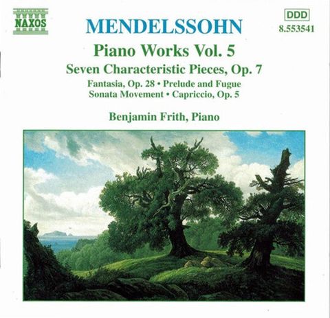 MENDELSSOHN, BENJAMIN FRITH Piano Works Vol. 5 CD