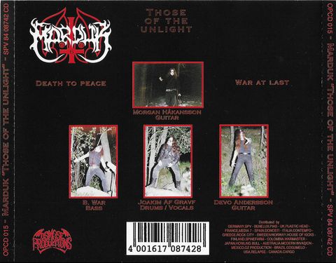 Used) MARDUK Those Of The Unlight CD (2nd pressing cover redrawn