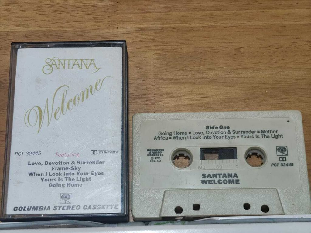SANTANA Welcome CASSETTE TAPE