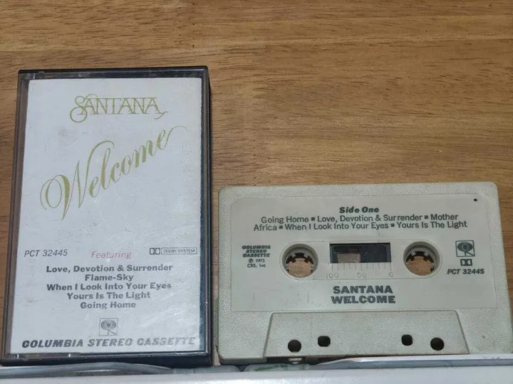 SANTANA Welcome CASSETTE TAPE