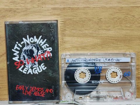 ANTI-NOWHERE LEAGUE So What Early Demos and Live Abuse CASSETTE TAPE Fan-Dubbed