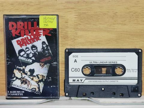 DRILLER KILLER Brutalize Total Fucking Hate 2 albums in 1 CASSETTE TAPE Fan-Dubbed
