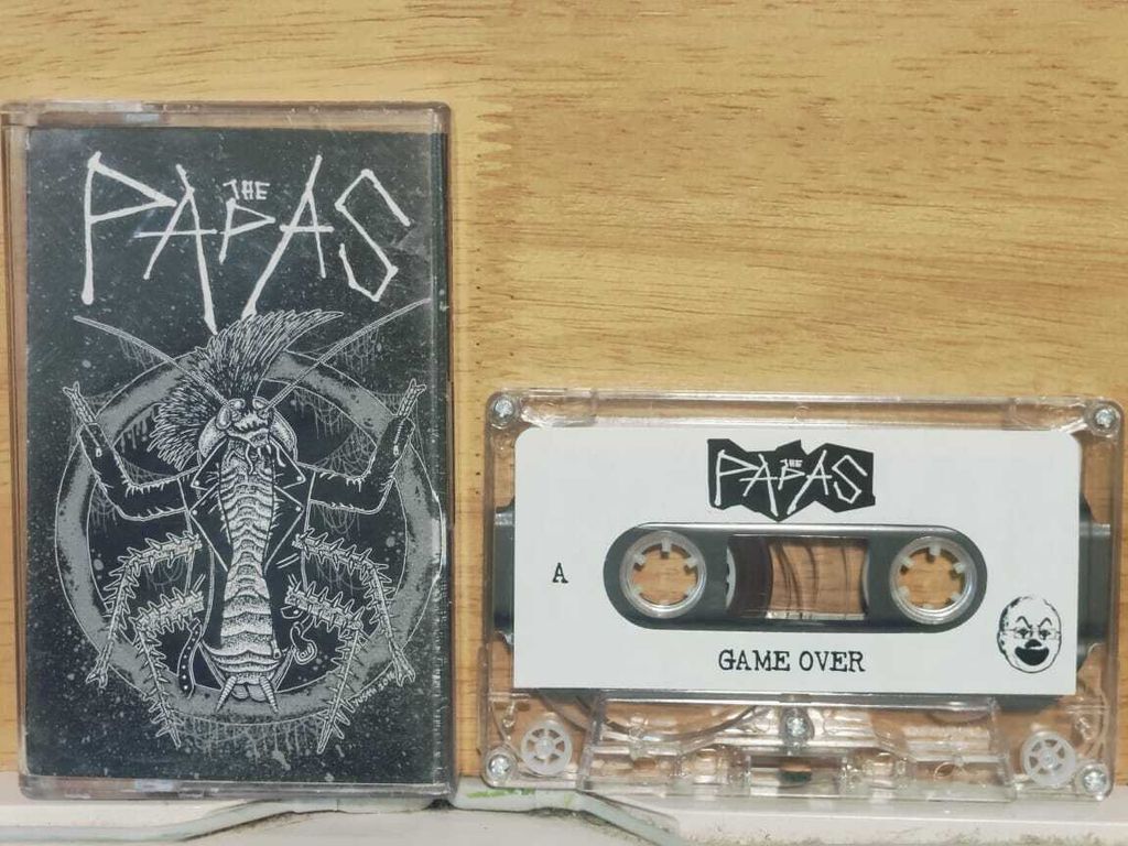 THE PAPAS Game Over CASSETTE TAPE Hardcore, Punk