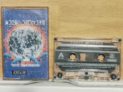PARTY ANIMALS Good Vibrations CASSETTE TAPE Hardcore, Gabber, Happy Hardcore