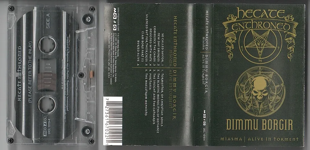 (Used) HECATE ENTHRONED - DIMMU BORGIR Miasma-Alive In Torment CASSETTE TAPE.jpg
