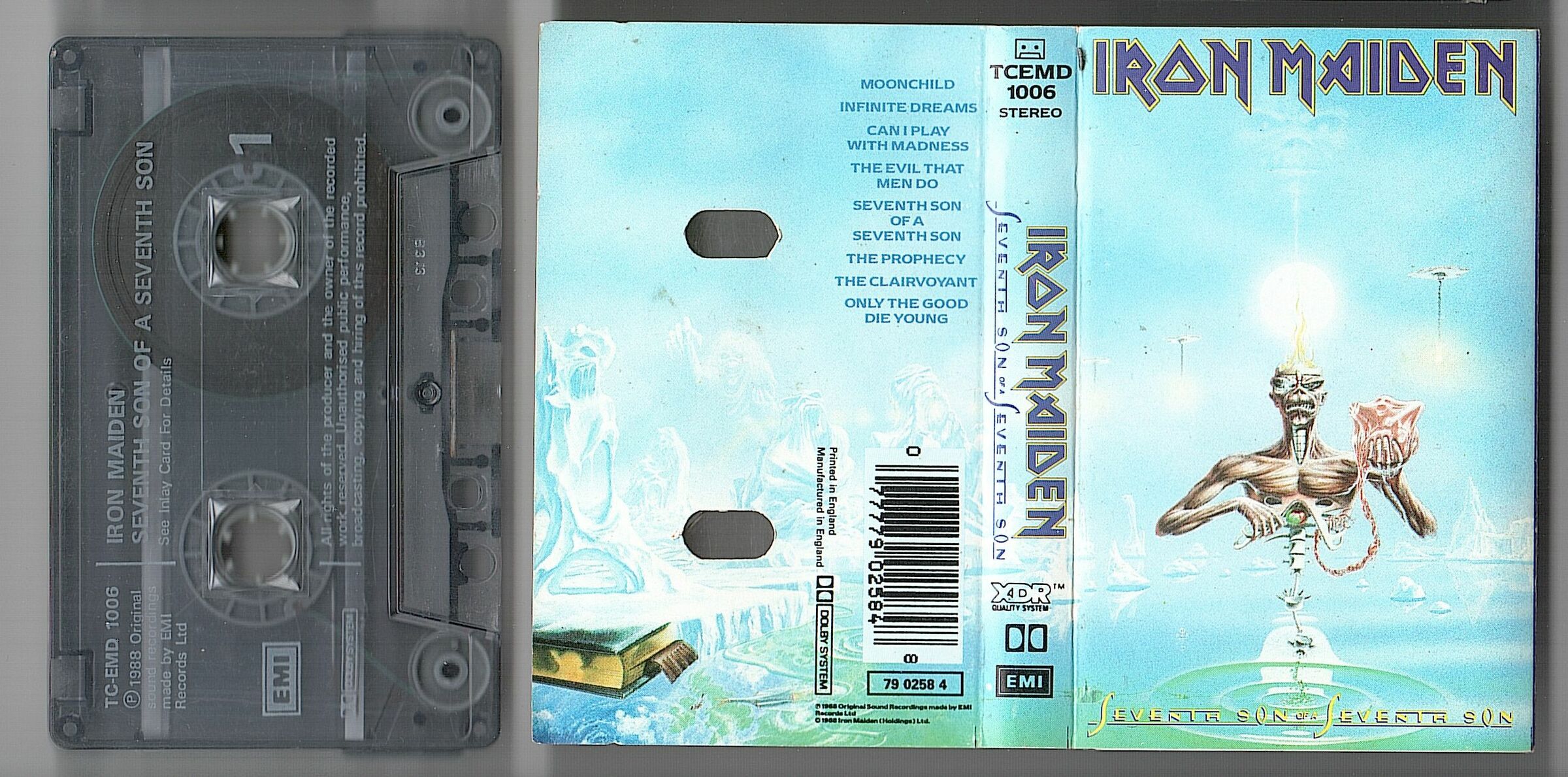 Used) IRON MAIDEN Seven Son Of A Seventh Son CASSETTE TAPE – Rock At Large