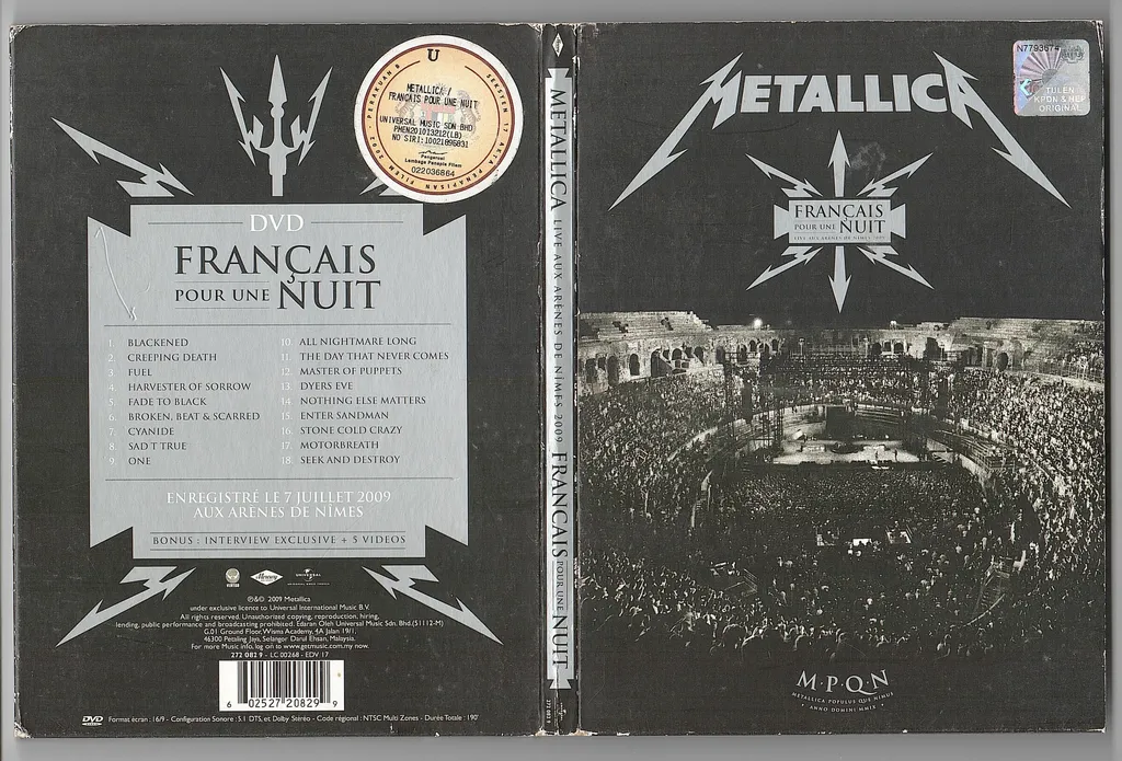 (Used) METALLICA Francais Pour UneNuit Live AuxArenes De Nimes 2009 DVD.jpg