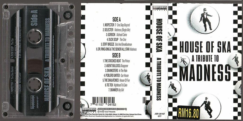 (Used) Various ‎Artist House Of Ska - A Tribute To Madness CASSETTE TAPE.jpg