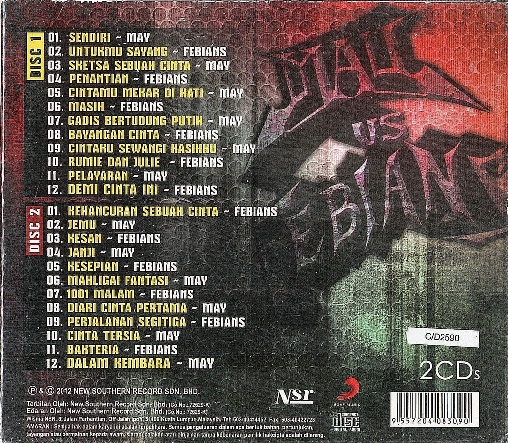 (Used) MAY - FEBIANS The Greatest Rockerz Of Malaysia 2CD back.jpg