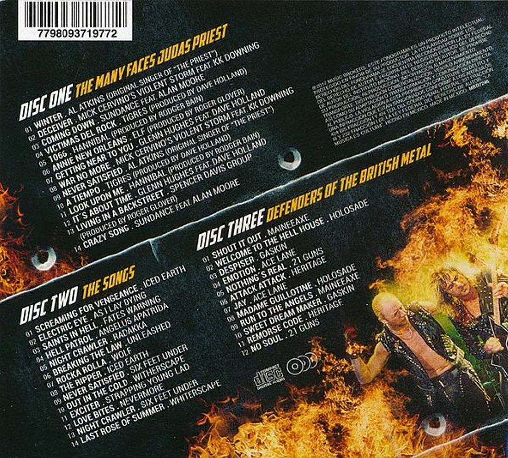 VARIOUS The Many Faces Of Judas Priest (A Journey Through The Inner World Of Judas Priest) (Digipak) 3CD back.jpg